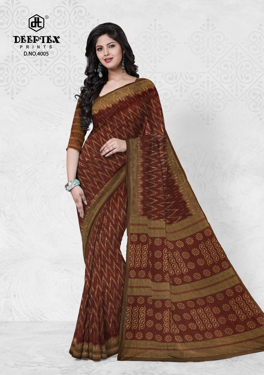 Deeptex Prime Time 4 Regular Wear Wholesale Cotton Printed Sarees
